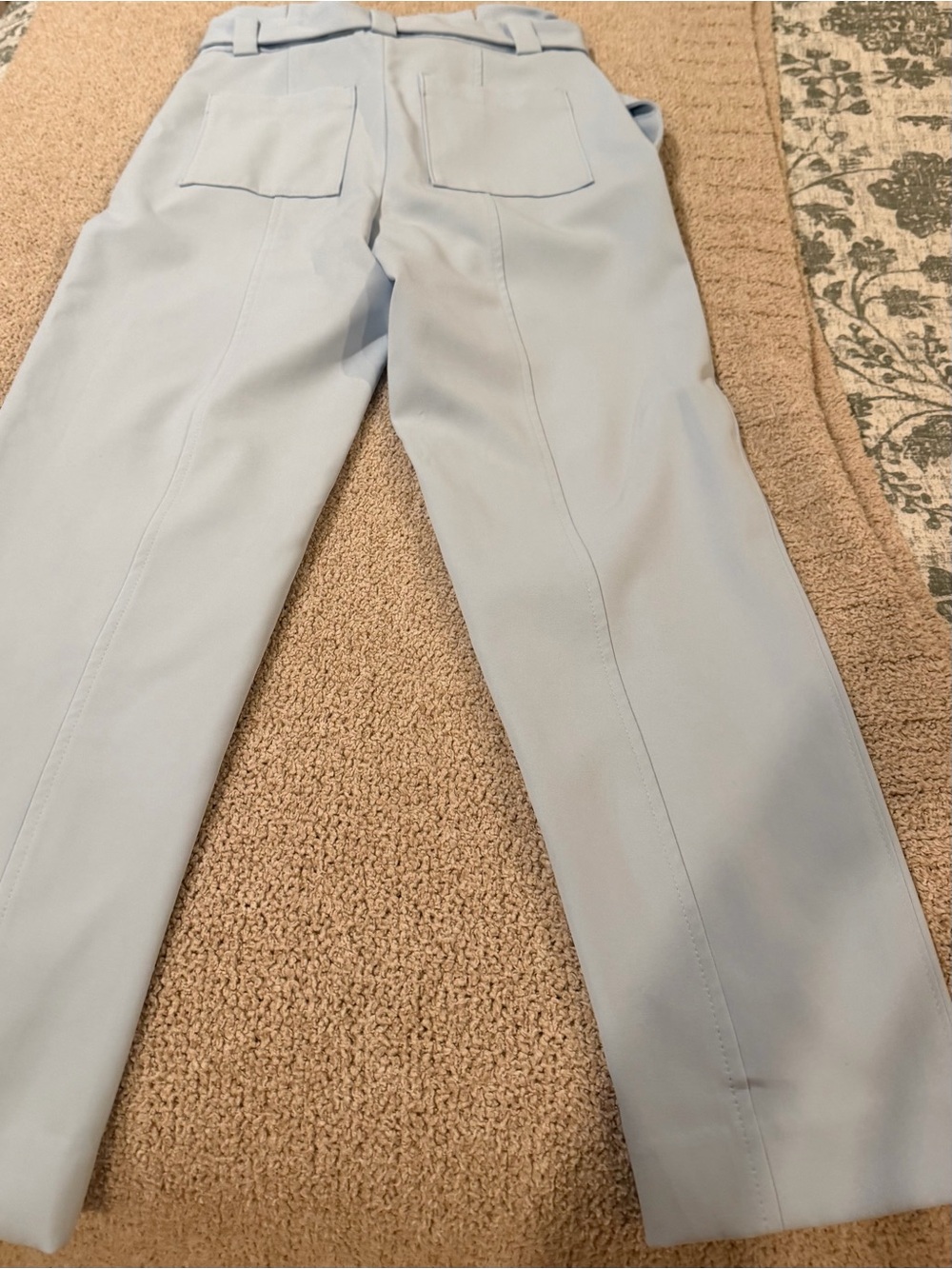 Express Pale Blue High-Rise Straight Pants